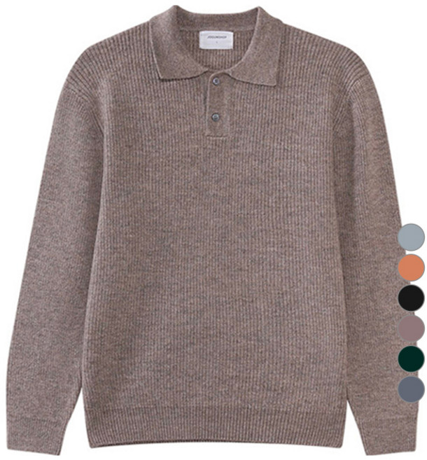 조군샵 남성용 하찌 투버튼 카라 니트 JG1989