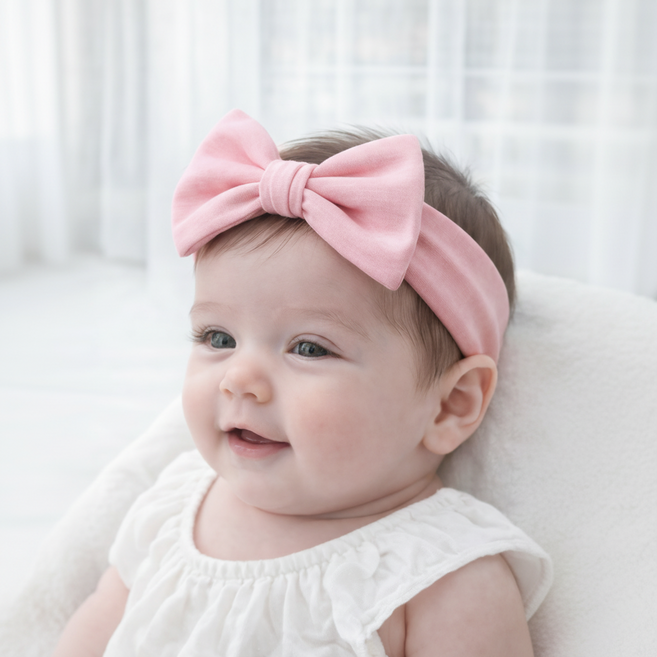 솜니움베베 여아용 포근 리본 헤어밴드