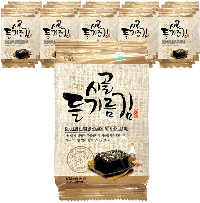 시골김 들기름김 도시락김, 4g, 16개