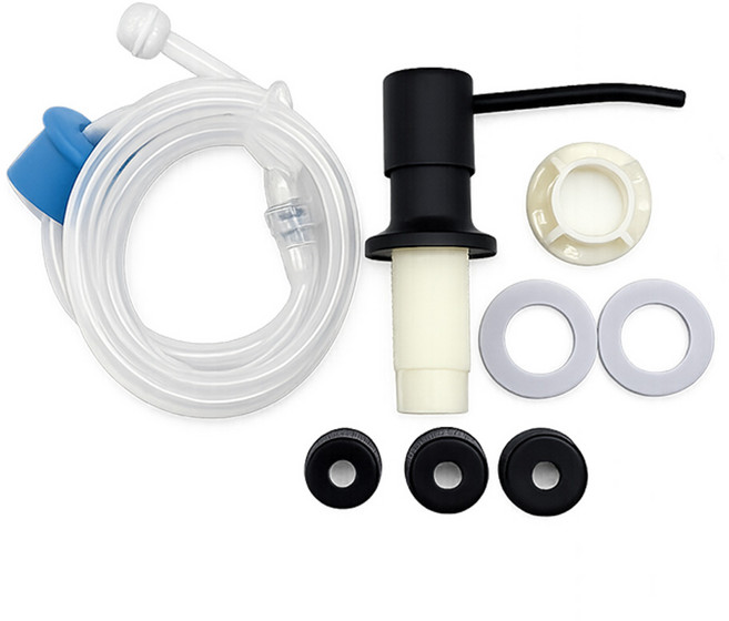 앤티스 바로 꽂아쓰는 주방세제 디스펜서 펌프 + 호스 풀세트, 블랙, 1세트