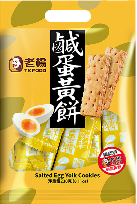 老楊 鹹蛋黃餅, 230g, 1袋