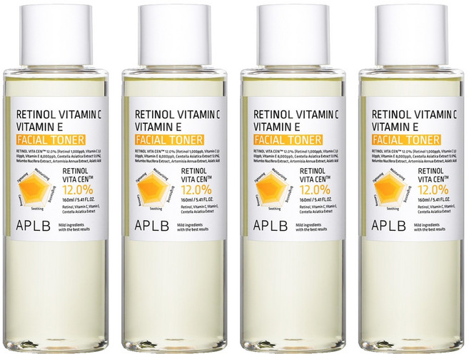 APLB 레티놀 비타민C 비타민E 페이셜 토너, 4개, 160ml