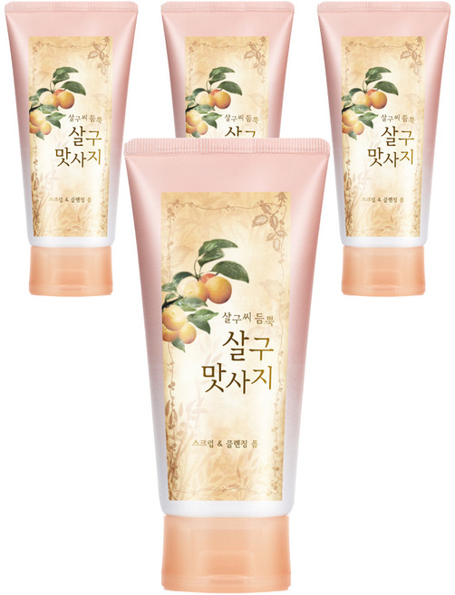 LG생활건강 살구 스크럽 앤 클렌징 폼, 120g, 4개