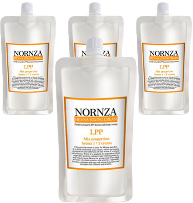 노른자 LPP 헤나믹싱크림 헤어 300ml, 4개