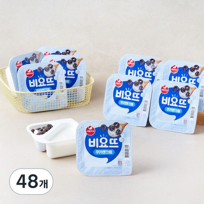 서울우유 비요뜨 쿠키앤크림 12p, 4개