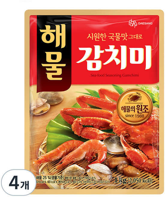 대상 해물 감치미 분말 조미료, 1kg, 4개