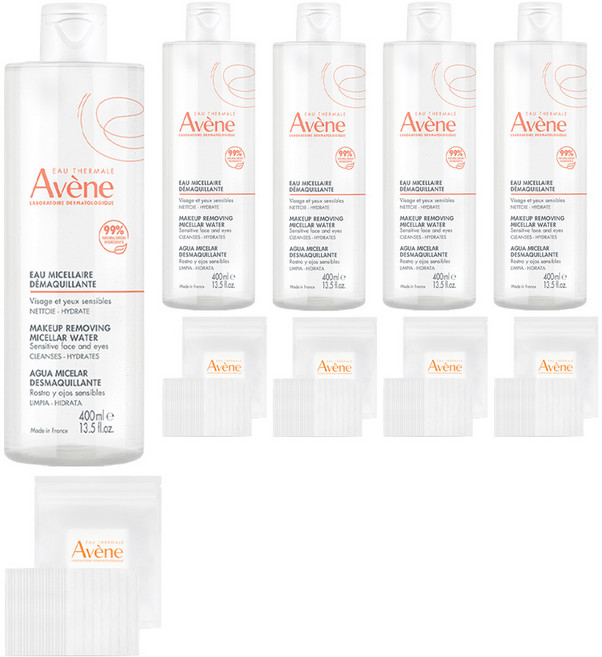아벤느 미셀라 클렌징 워터 + 화장솜 20매, 5개