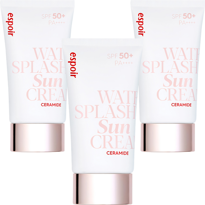 에스쁘아 워터 스플래쉬 세라마이드 선크림 SPF50+ PA++++, 60ml, 3개
