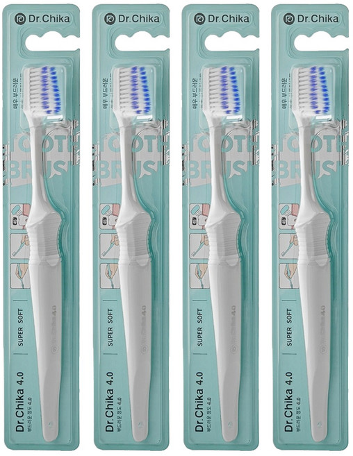 닥터치카 치과 펜그립 칫솔 4.0, 1개입, 4개