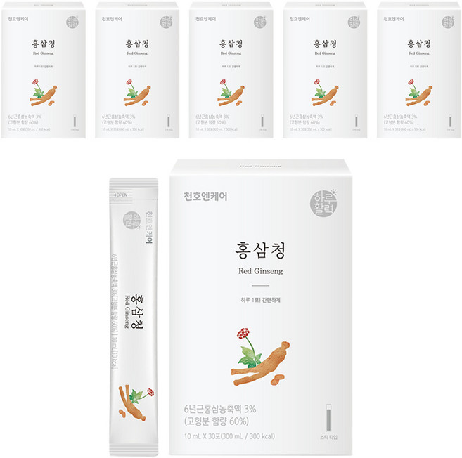 천호엔케어 홍삼청, 300ml, 6개