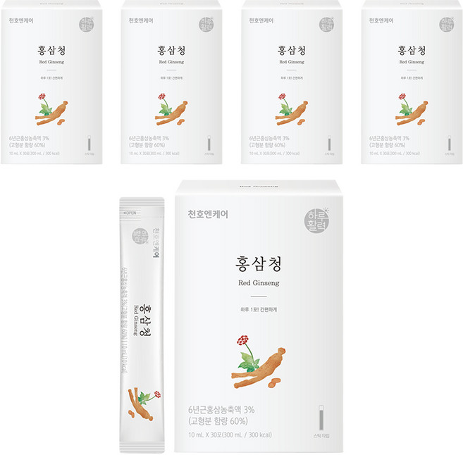 천호엔케어 홍삼청, 300ml, 5개