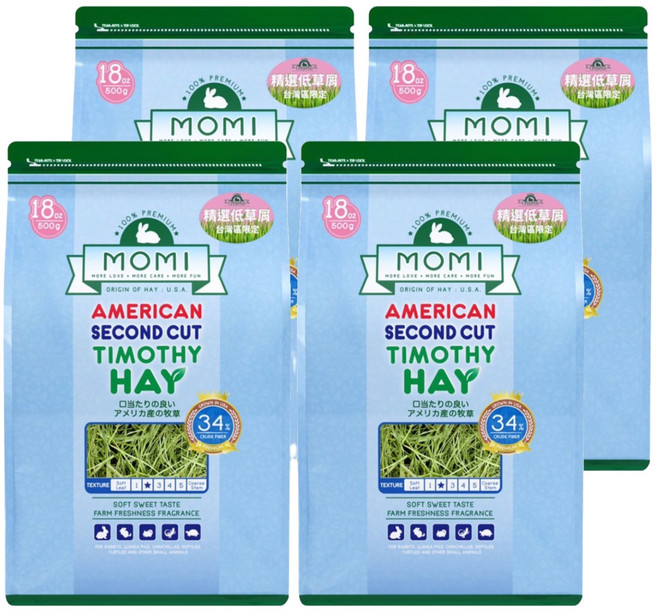 momi 摩米 特級第二割提摩西草, 4包, 500g