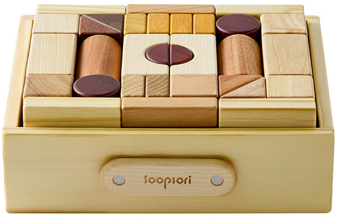 숲소리 열린 장난감 블록 66p, 혼합색상, 1개