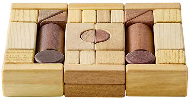 숲소리 열린 장난감 블록 33P, 혼합색상, 1세트