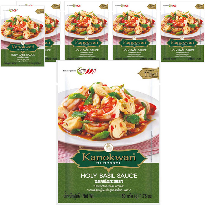 Kanokwan 打拋羅勒醬, 50g, 6包