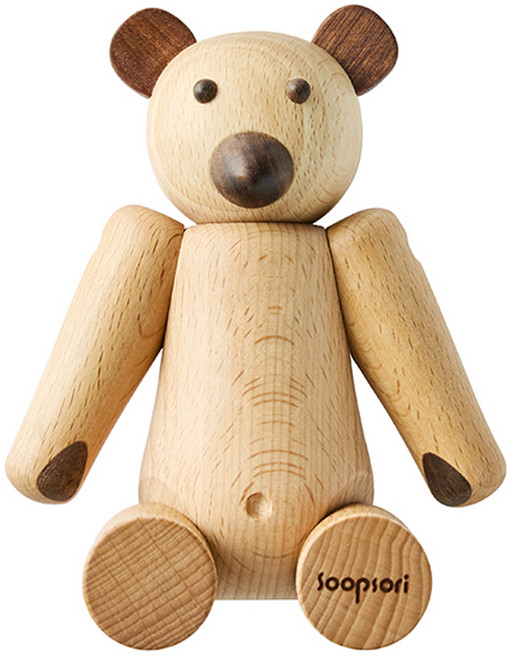 숲소리 목각인형 우드베어, 1개