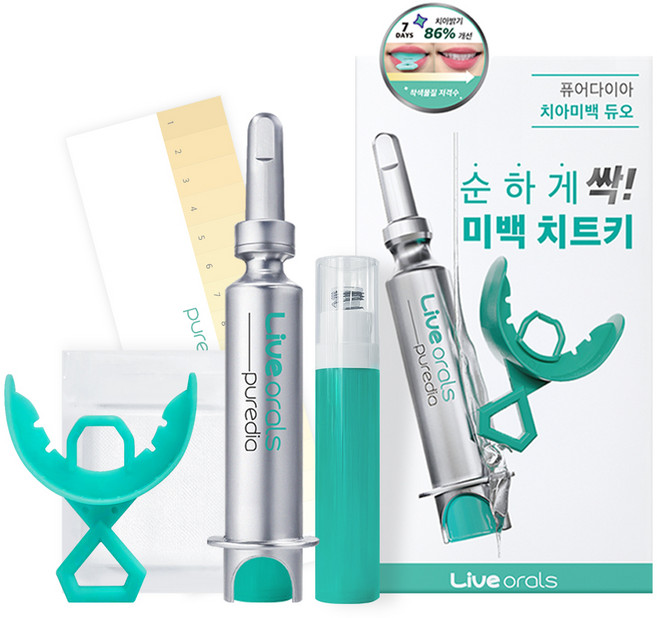 라이브오랄스 치아미백제 마우스피스 세트, 10ml, 1개