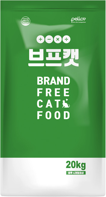 펠리코 전연령 브프캣 건식사료, 닭, 20kg, 1개