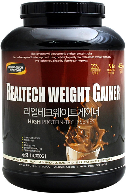 하이프로텍 리얼테크웨이트게이너, 4kg, 1개