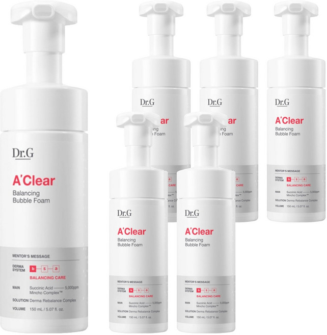 닥터지 에이클리어 밸런싱 버블 폼, 150ml, 6개