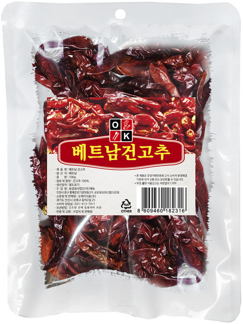 오케이 베트남 건 고추, 1개, 100g