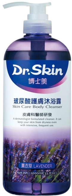 Dr.Skin 皮博士 博士美 玻尿酸護膚沐浴露 薰衣草 - 台灣製, 1L, 1瓶
