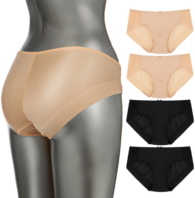 BASE ALPHA ESSENTIALS 女款無痕內褲5件組, 黑色 + 米色