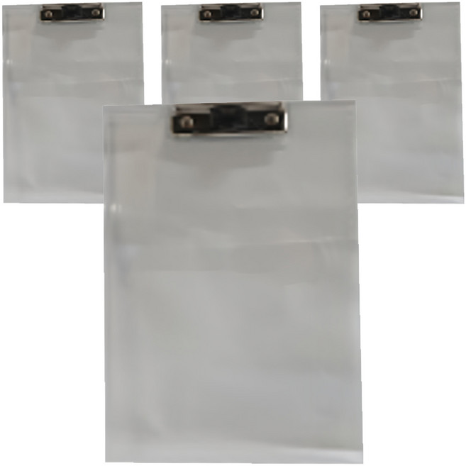 드림월드 펜홀더 클립보드 A4, 투명, 4개