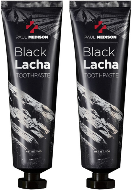 폴메디슨 뉴 블랙라차 치약, 110g, 2개