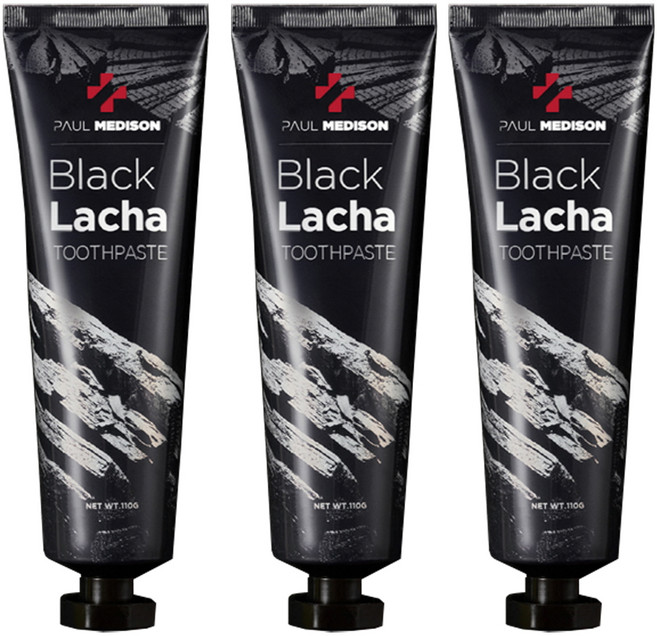 폴메디슨 뉴 블랙라차 치약, 110g, 3개