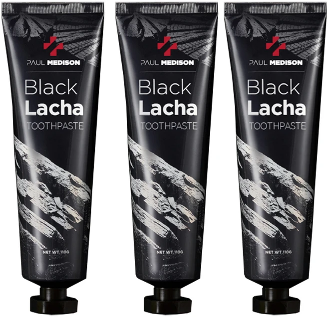 폴메디슨 뉴 블랙라차 치약, 110g, 3개 - 쿠팡