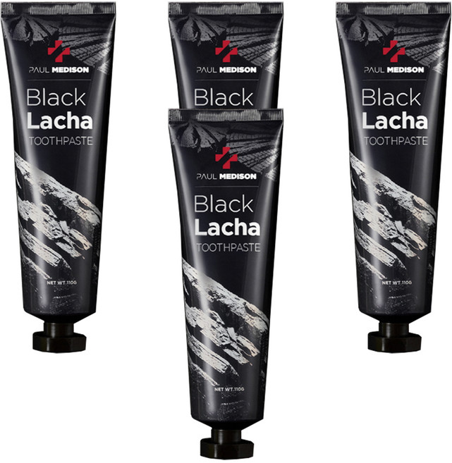 폴메디슨 뉴 블랙라차 치약, 110g, 4개