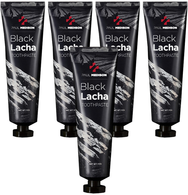폴메디슨 뉴 블랙라차 치약, 110g, 5개