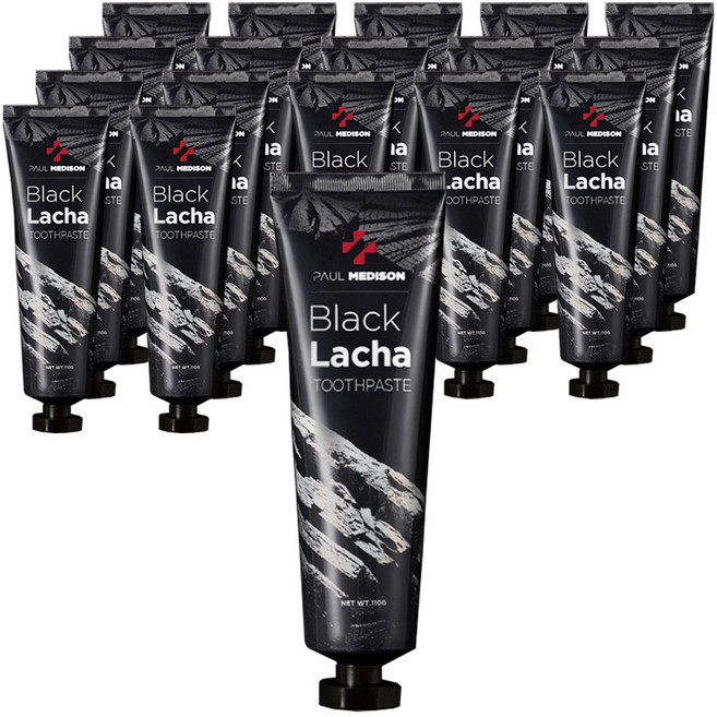 폴메디슨 뉴 블랙라차 치약, 110g, 18개