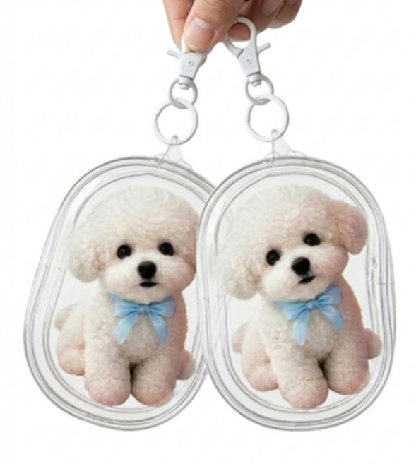 디오셀 다용도 인형보관 키링파우치 원형 2p