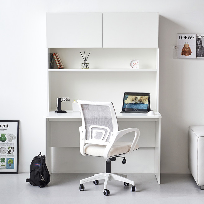 도모 미로나 도어형 1200 책상 방문설치, 화이트