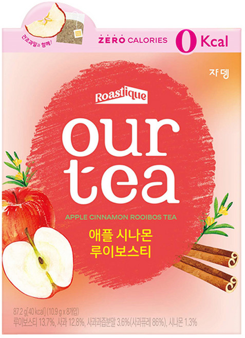 아워티 애플 시나몬 루이보스티, 10.9g, 8개입, 1개