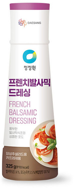 청정원 프렌치 발사믹 드레싱 소스, 325g, 1개