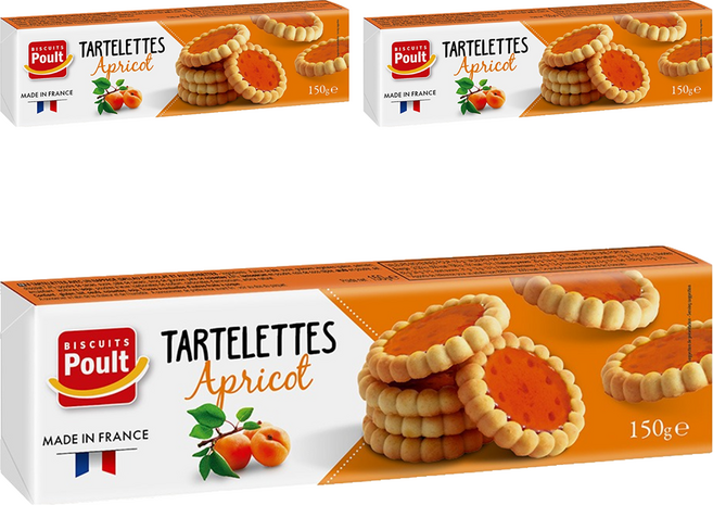 폴트 살구타르트, 150g, 3개
