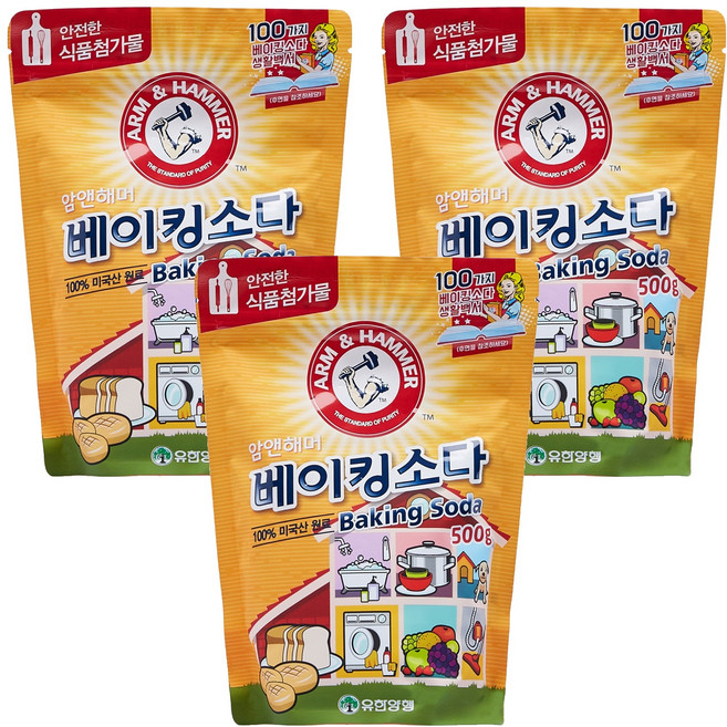 암앤해머 베이킹소다, 500g, 3개