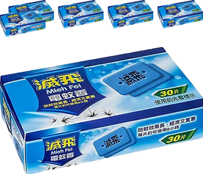 滅飛 電蚊香片 30片, 24.75g, 6盒