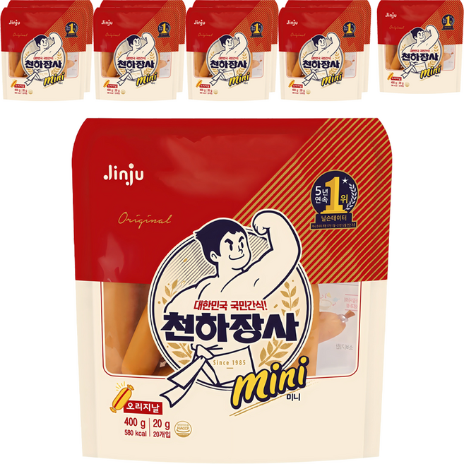 천하장사 오리지날 미니 간식 소시지, 400g, 10개