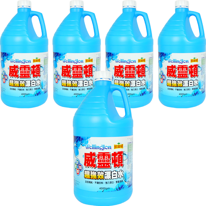 威靈頓 漂白水, 4kg, 5罐