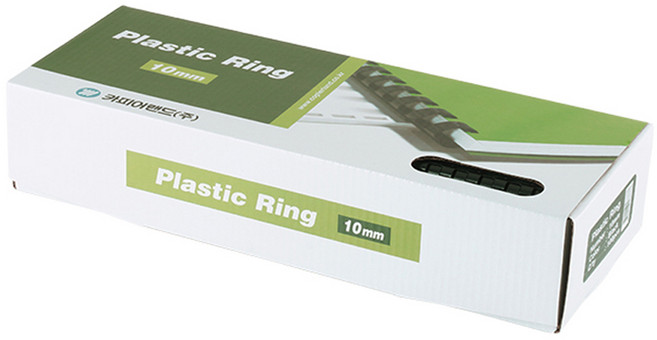 카피어랜드 21홀 플라스틱링 100개입, 10mm, 흰색, 1개