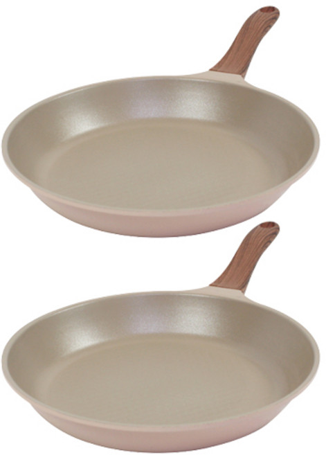 키친아트 본 우드 파스텔핑크 다이아 프라이팬, 28cm, 2개