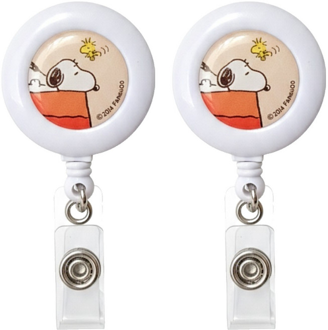 PEANUTS 史努比 SNOOPY 小日子 伸縮易拉扣 SADC70-1, 橘色, 2個