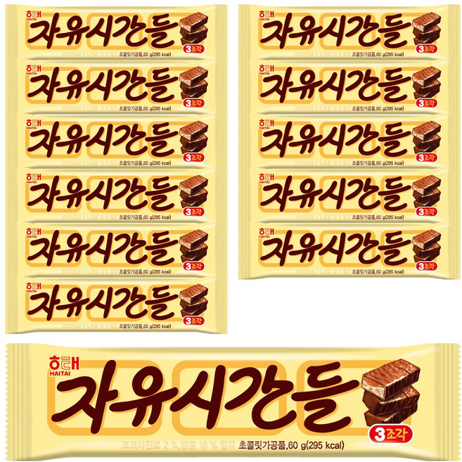 자유시간 들 초코바, 60g, 12개