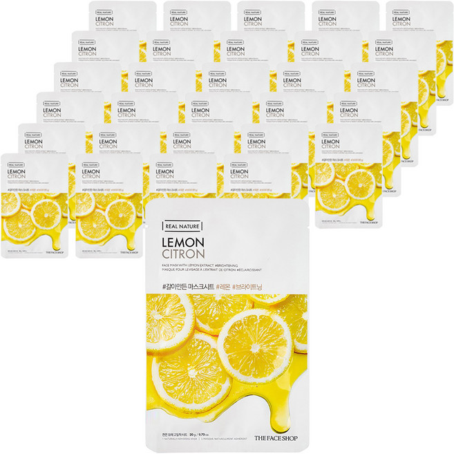 더페이스샵 갈아만든 레몬 마스크시트, 1개입, 30개