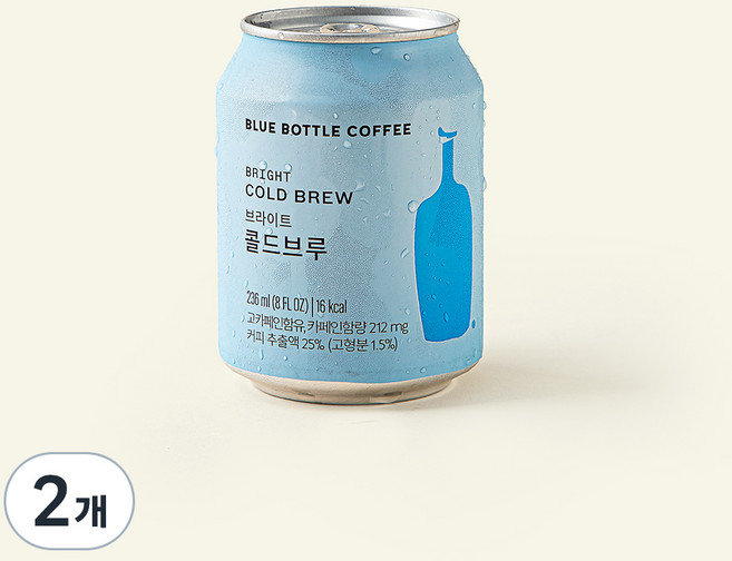 블루보틀커피 브라이트 콜드브루, 236ml, 2개