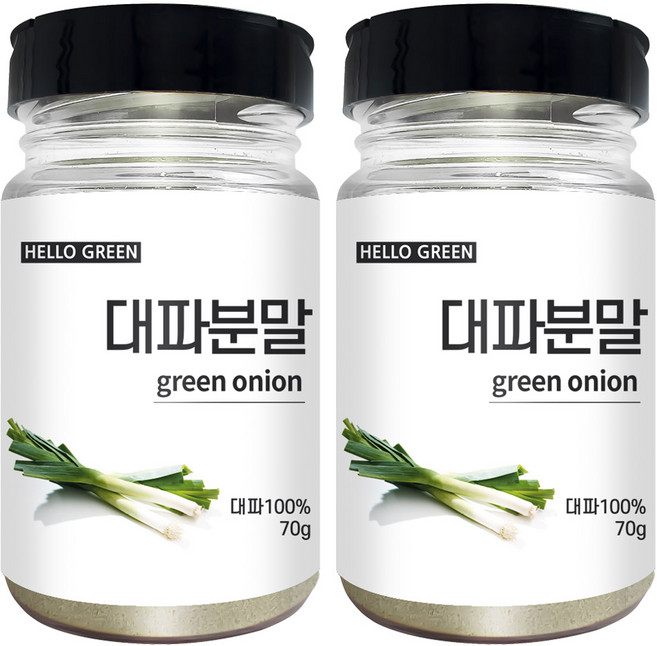 헬로우그린 국산 대파 분말 통, 2개, 70g